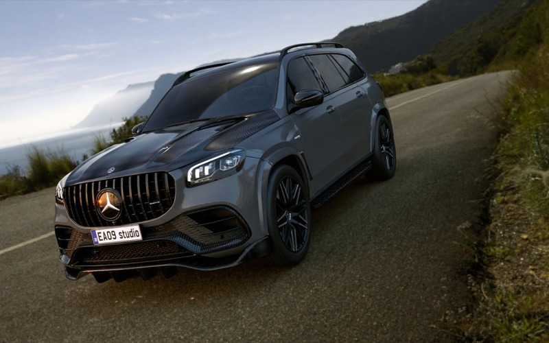Mercedes-AMG GLS 63 z 2022 roku, dostrojony model 3D