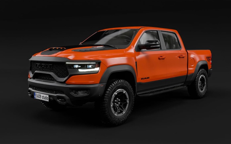 Model 3D Ram 1500 TRX z 2022 roku