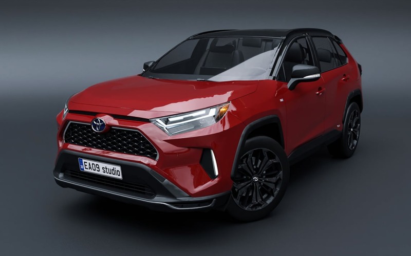 Modello 3d ibrido Toyota RAV4 SE del 2022