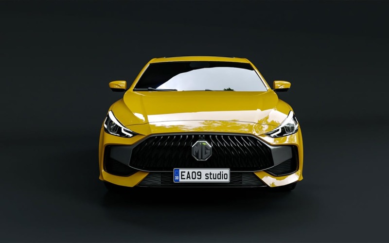 Modelo 3D del deportivo MG 5 2022