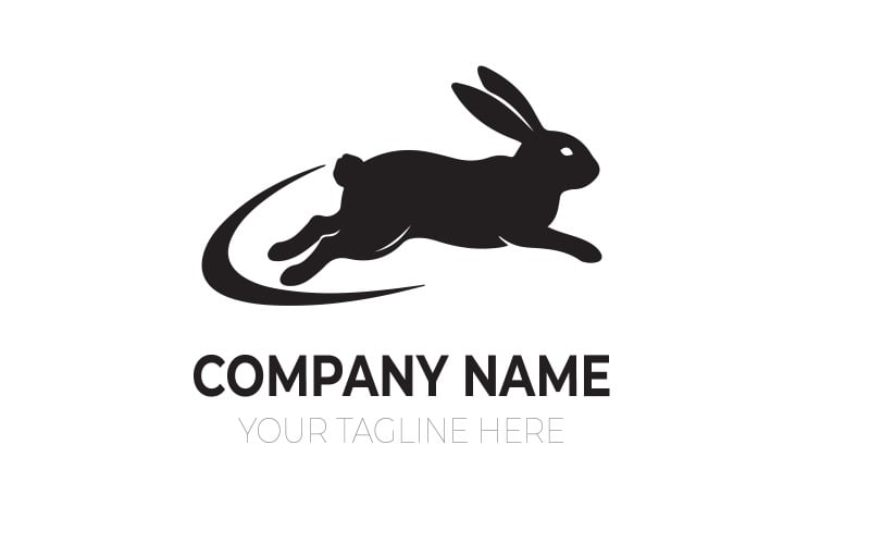 Modello di logo del coniglio per tutte le aziende