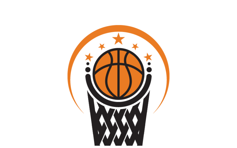 Basketballogo sjabloon – gratis downloaden