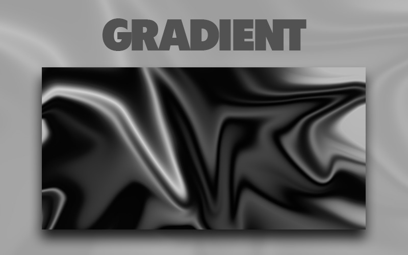 Sfondo lucido astratto con gradiente liquido nero
