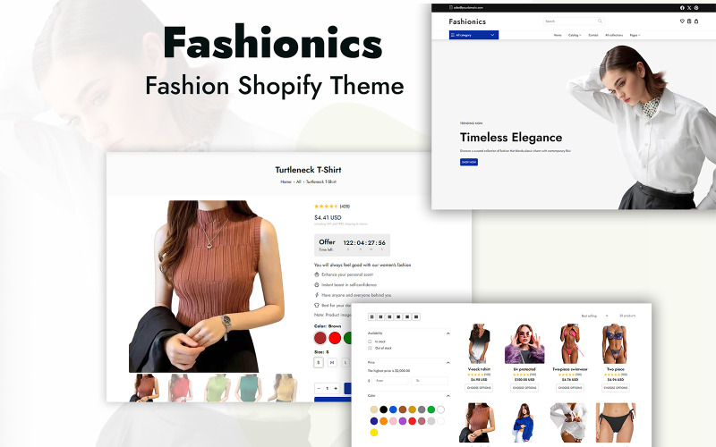 Fashionics – Tema Shopify minimalista per la moda adatto a tutti