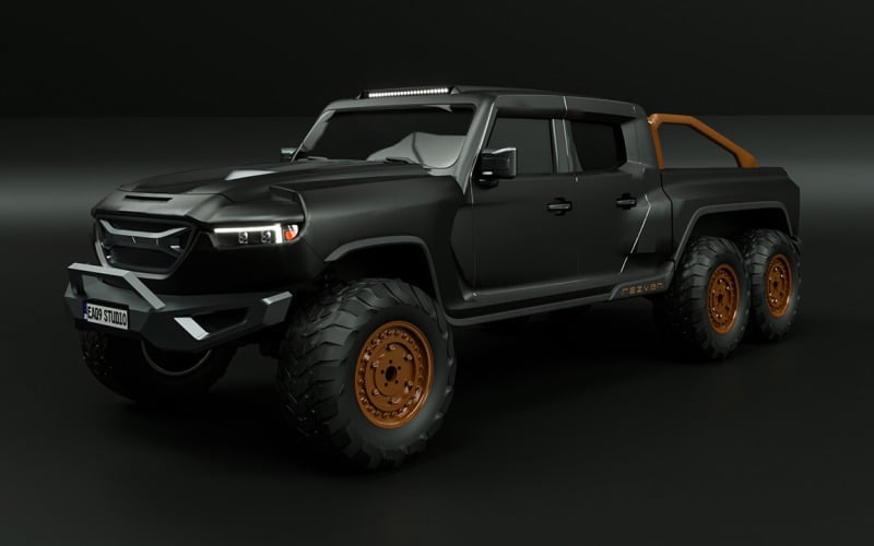 2022 Rezvani Hercules 6x6 3d-modell