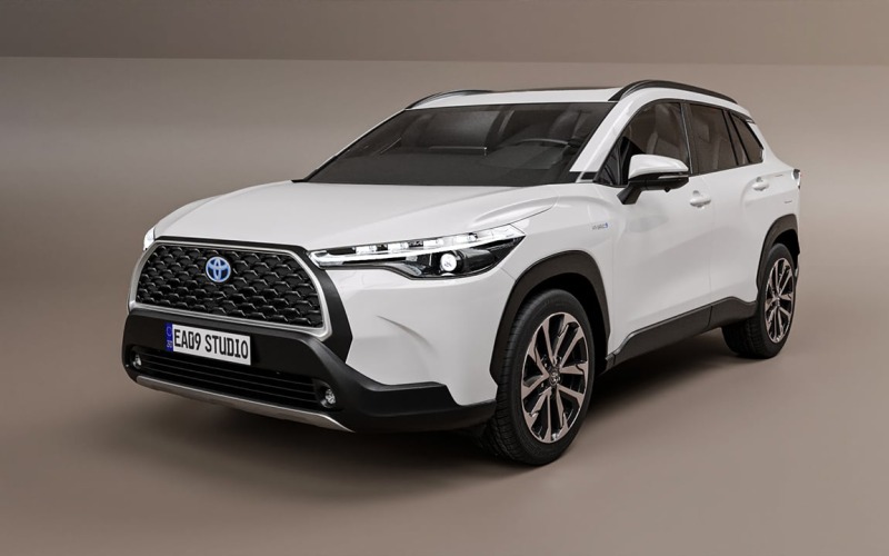 3D-модель Toyota Corolla Cross Hybrid 2022 года