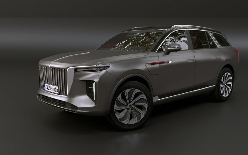 Model 3D Hongqi E-HS9 z 2022 r.