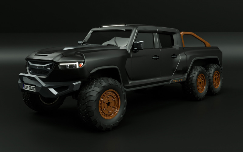 Model 3D Rezvani Hercules 6x6 2022