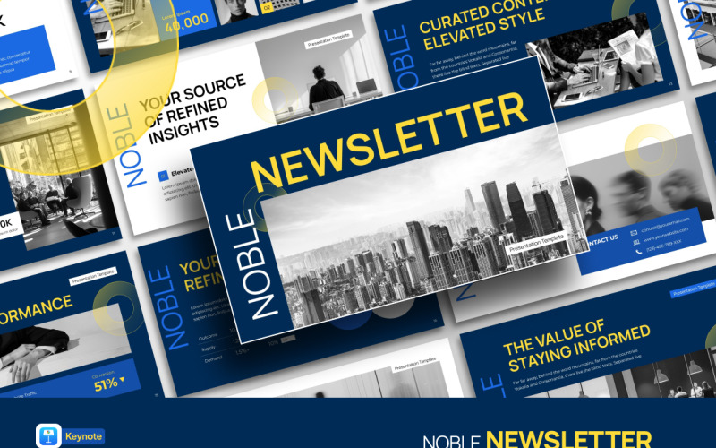 Modello di presentazione della newsletter Noble