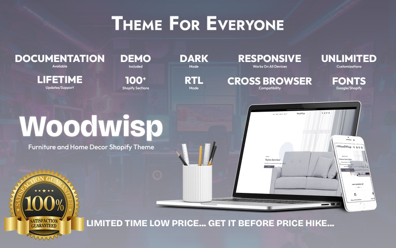 Woodwisp – Een krachtig Shopify-thema voor meubels en woondecoratie