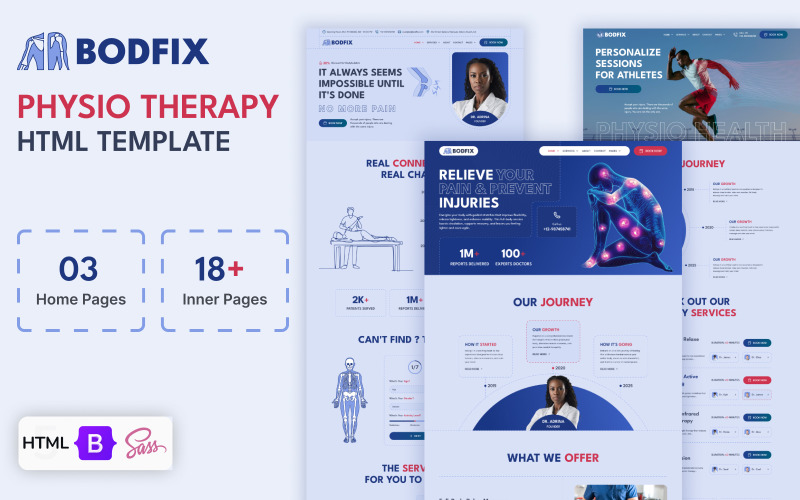 Bodfix – Fisioterapia, Riabilitazione, Assistenza sanitaria, Modello HTML