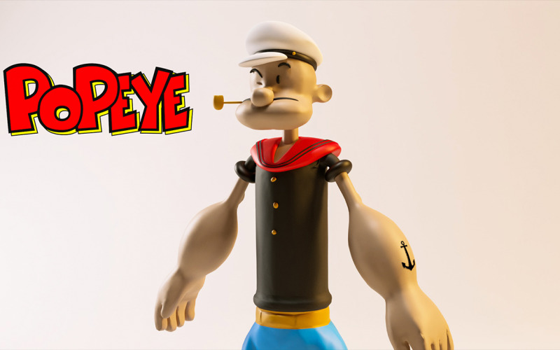 Karl-Peter tecknad figur 3D-modell