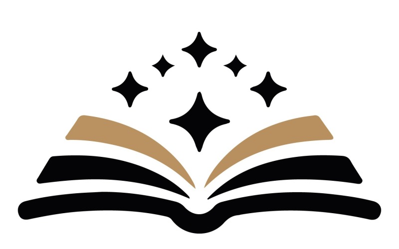 En minimalistisk logotypbokikon