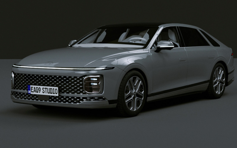 2024-es Hyundai Grandeur 3D modell