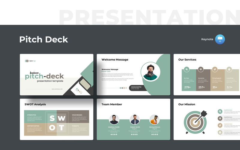 Modello di presentazione del pitch deck 2025