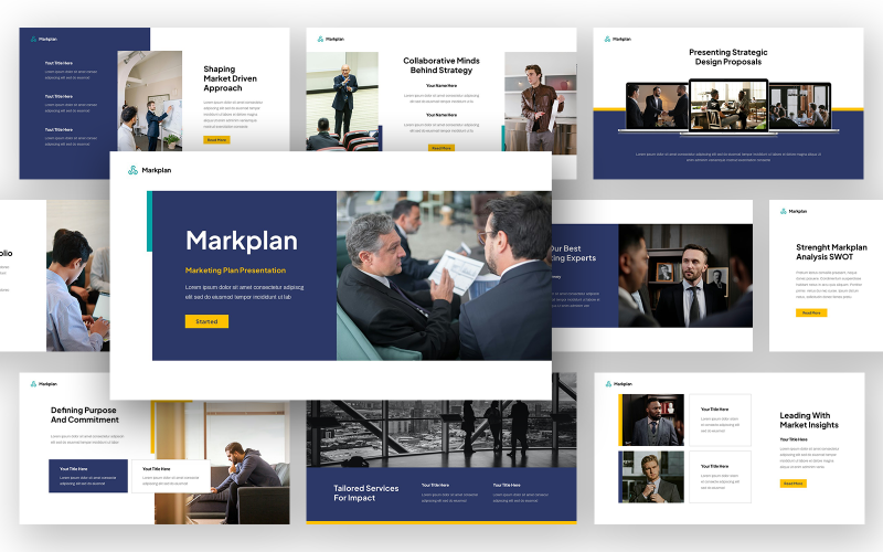 Markplan - Шаблон слайдов Google Маркетингового плана