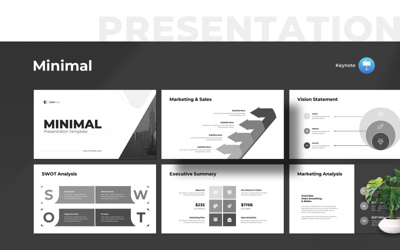 Presentazione minima - Modello Apple Keynote