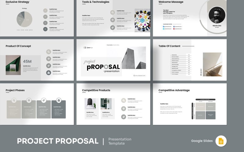 Project Proposal Google Slides Template Layout