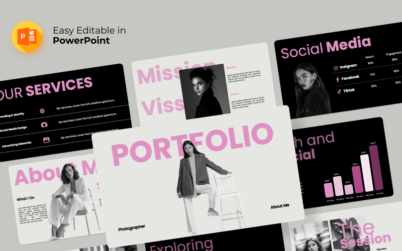Chi sono – Modello di presentazione PowerPoint del portfolio