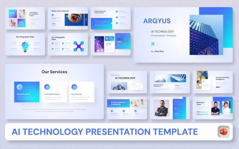 Argyus – 人工智能技术 PowerPoint 演示模板