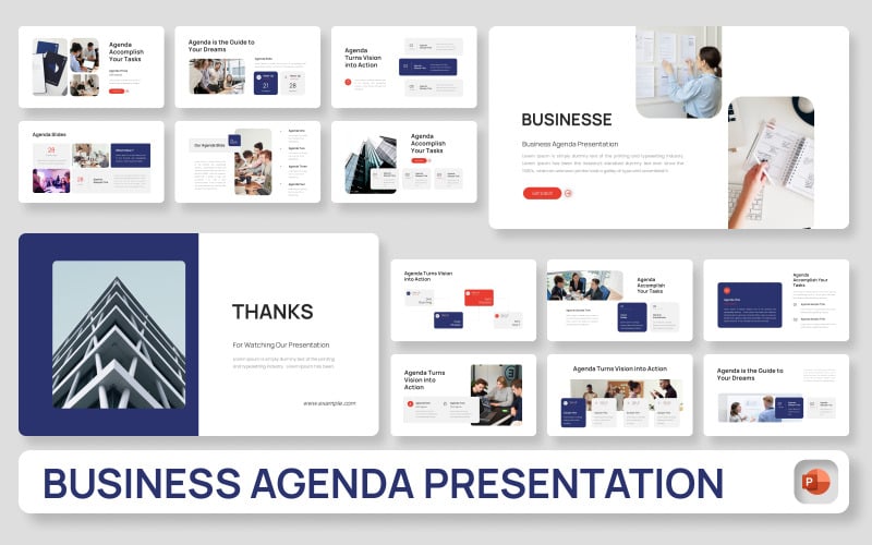 Шаблон презентации PowerPoint «Деловая повестка дня»