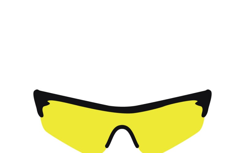 Mockup vettoriale realistico di occhiali sportivi isolati