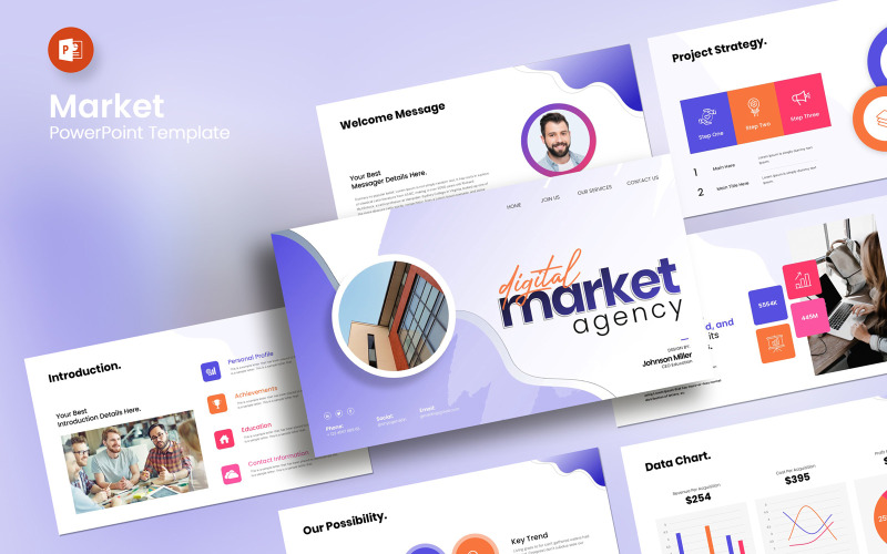 Modello di presentazione dell'agenzia del mercato digitale