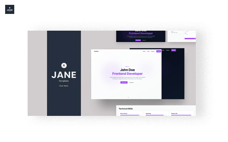 Simply Jane | Multifunctioneel - Persoonlijk portfolio CV HTML