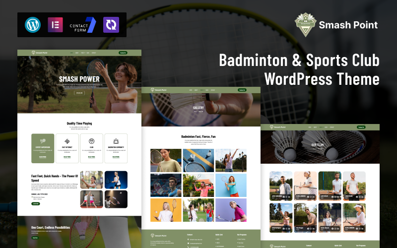 SmashPoint – Motyw WordPress dla klubu badmintona i sportu