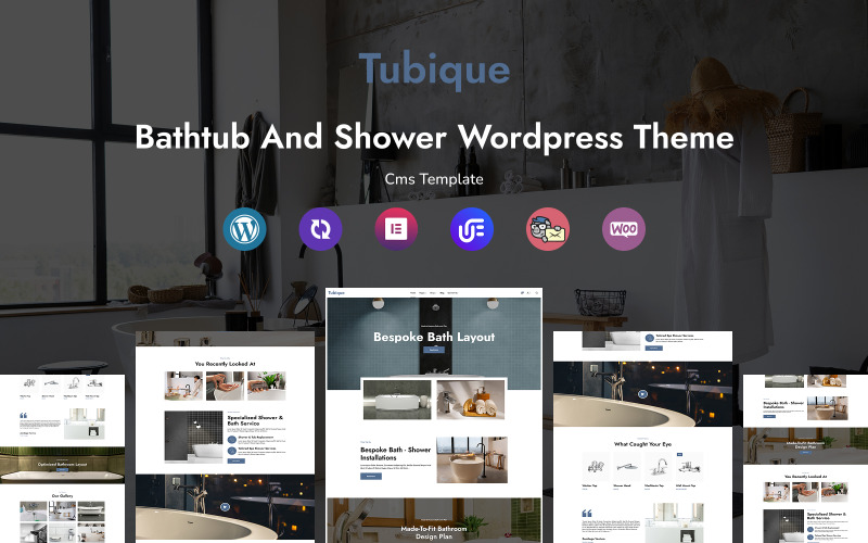 Tubique - Services de plomberie pour baignoires, robinets de bain et douches Thème WordPress polyvalent et réactif