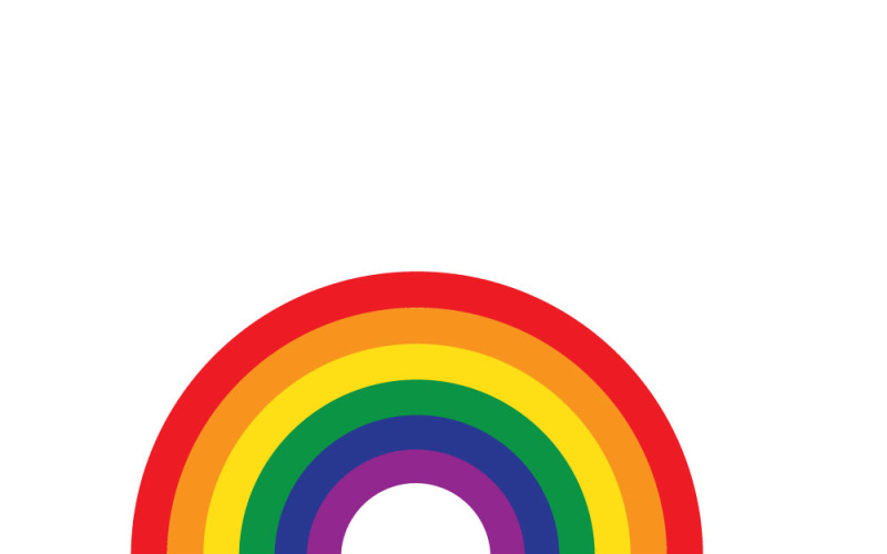 Icona vettoriale del logo arcobaleno vibrante - Design del simbolo colorato