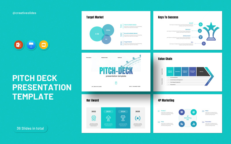 Modello di presentazione del pitch deck dell'agenzia - 2025