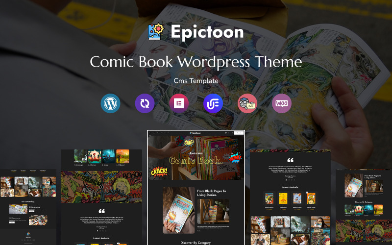 Epictoon - Responzivní WordPress šablona pro obchod s komiksy
