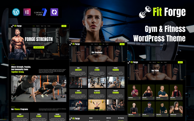 FitForge – тема WordPress для тренажерних залів та фітнесу