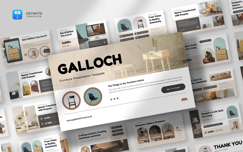 Galloch – Keynote-Vorlage für Möbel und Inneneinrichtung