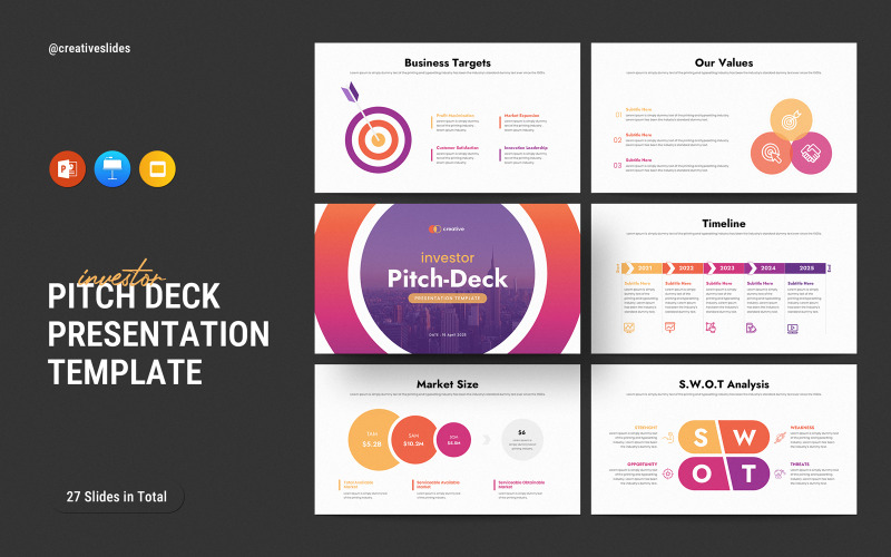 Modello di presentazione per investitori - Pitch Deck