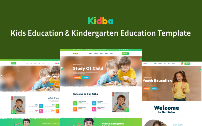 Kidba Education – HTML-Vorlage für Kindergarten- und Schulbildung