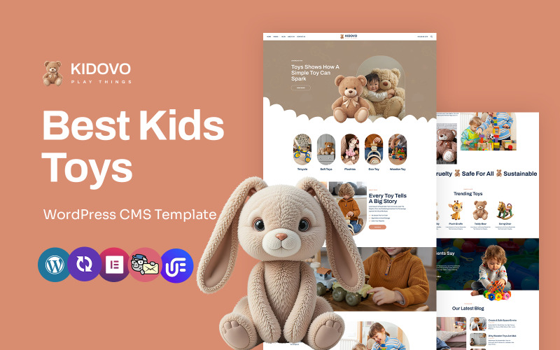 kidovo - Багатоцільова тема WordPress Elementor для дитячих іграшок