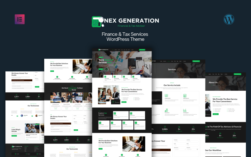 NexGen - Skatt & finanstjänster WordPress-tema