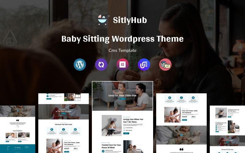 SitlyHub - Tema WordPress multifuncional responsivo para cuidados com bebês e babás