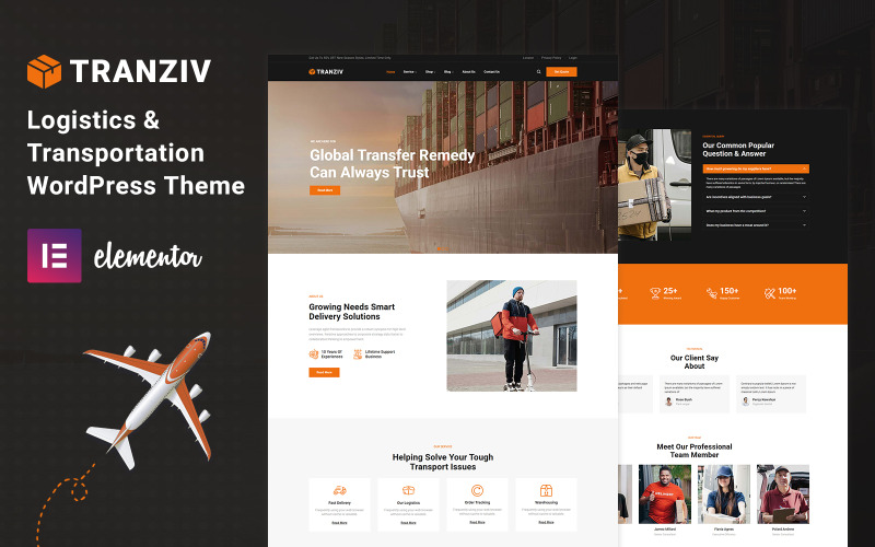 Tranziv – motyw WordPress dla transportu i logistyki