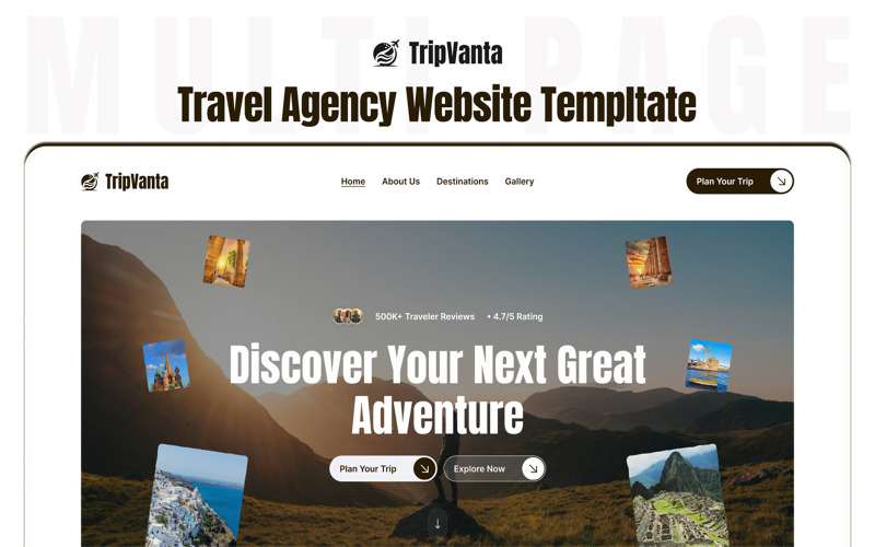 Tripvanta – шаблон Next.js для сайту туристичного агентства
