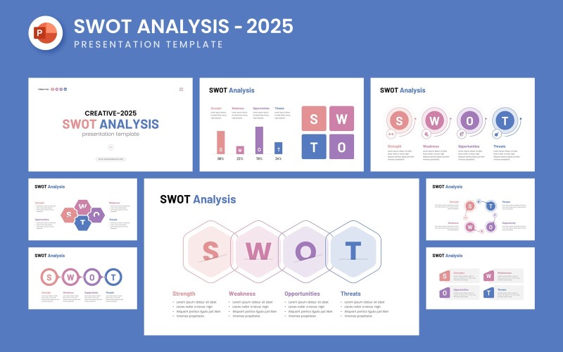 Análise SWOT - Modelo de PowerPoint