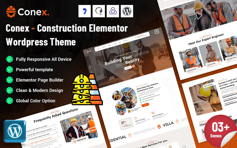 Conez — WordPress-тема для строительства Elementor