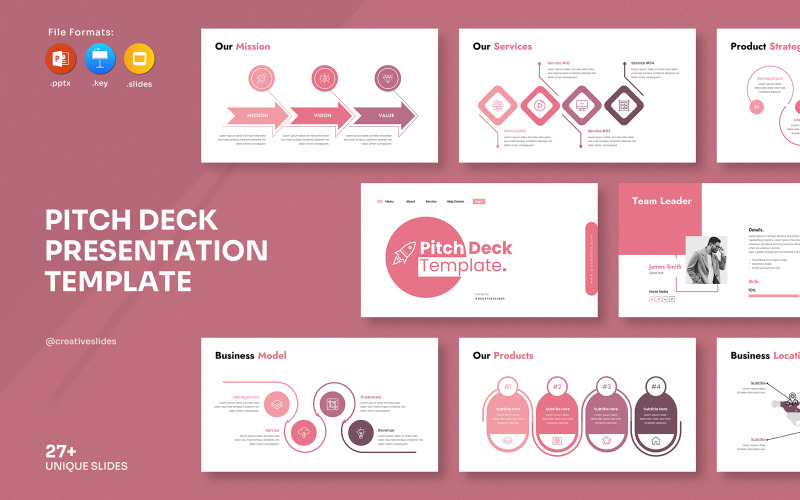 Шаблон презентации Pitch Deck — 2025
