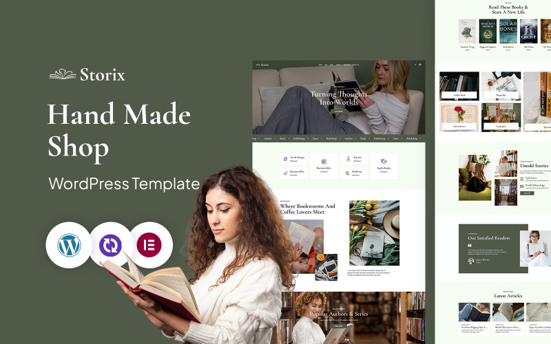 Storix – Könyvszerző és író WordPress CMS Elementor sablon