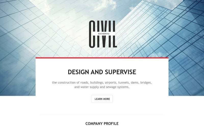 Architecture Responsive Landing Page Template