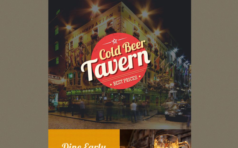 кафе и ресторан отзывчивый шаблон информационного бюллетеня