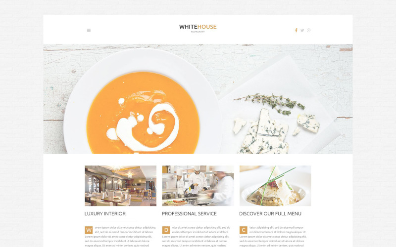 Café en restaurant WordPress-thema