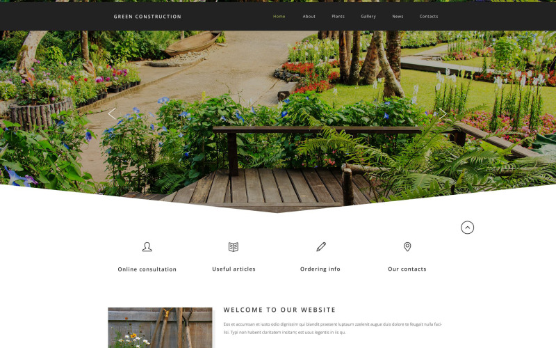 Green Construction Website-Vorlage